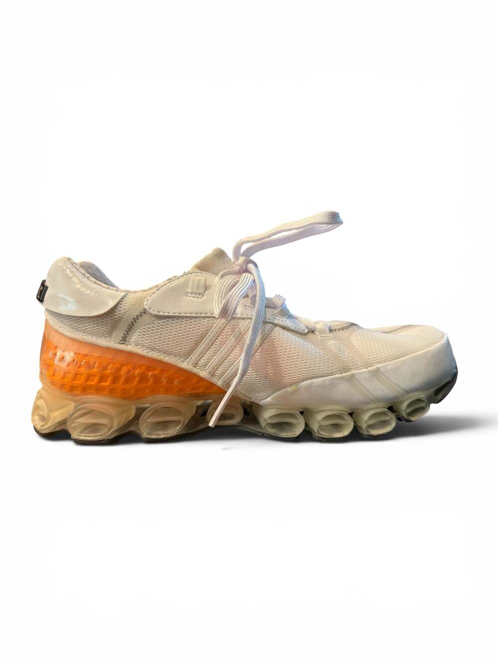 Adidas by Stella McCartney Microbounce Spotu Sneakers NWT Size 9 White Orange - Picture 3 of 8